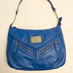 Nicole Miller Sapphire Blue Shoulder Purse